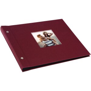 Album śrubowy Bella Vista bordeaux 30x25 cm czarny karton do zdjęć