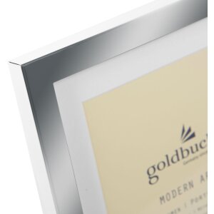 Goldbuch Metalowa ramka na portrety sztuka nowoczesna 13x18 cm srebrna