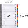 Indeksy z nadrukiem biały karton 160g wzmocniony kolorowe zakładki 20 sztuk A4 Biały