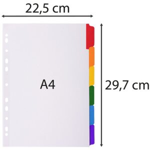 Indeks DIN A4 z 6 zakładkami