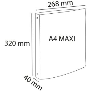 Exacompta segregator PP A4+ 4 ringi 30mm Chromaline crystal