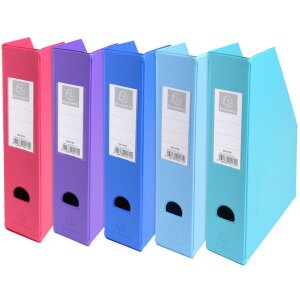 Exacompta pvc file pastel spine 70mm label holder and...