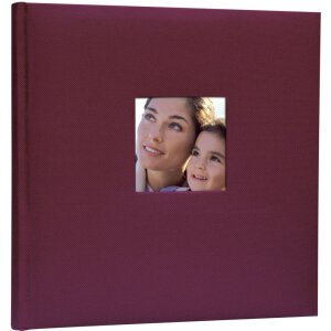 ZEP Lniany album fotograficzny Velina bordeaux 24x24 cm...