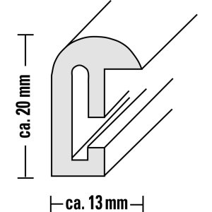 Plastikowa ramka Sevilla 62x93 cm czarna