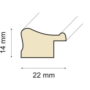 Drewniana ramka Peps 24x30 cm cytrusowa