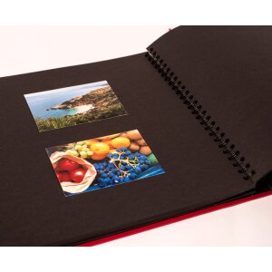 HNFD Maxi Photo Album Lona czerwony 34,5x33 cm 100 czarnych stron