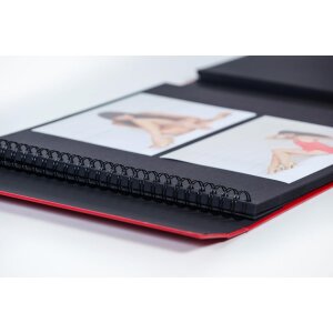 HNFD Maxi Photo Album Lona czerwony 34,5x33 cm 100 czarnych stron