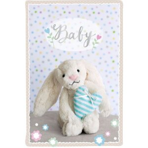 Artebene Card Birth Bunny with Heart