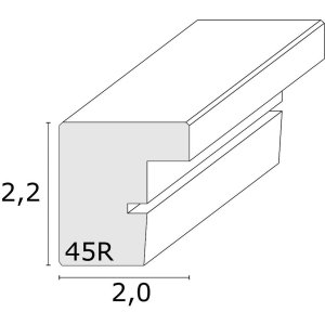 Rama drewniana S45R listwa blokowa 30x45 cm światło