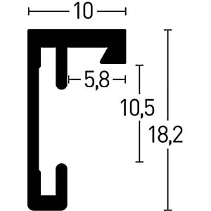 Nielsen Rama aluminiowa C2 30x45 cm anodowana czarna błyszcząca