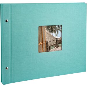 Wkrecany album Bella Vista Trend 39x31 cm czarne boki aqua