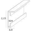 Rama aluminiowa S024D7 titanium 21x30 cm