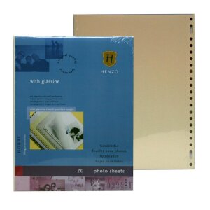 Henzo photo sheets cream with glassine 20 arkuszy