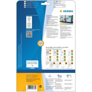 HERMA Etykiety a4 zielone 45,7x21,2 mm papier mat 960 szt