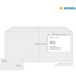 HERMA Etykiety a4 czerwone 210x297 mm papier mat 20 szt