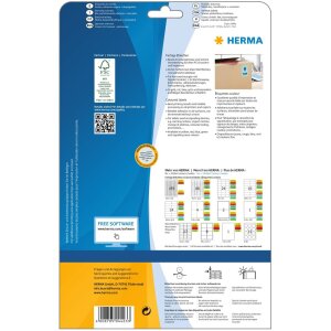 HERMA Etykiety a4 niebieskie 210x297 mm papier mat 20 szt