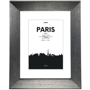 Plastikowa ramka Paris, szary kontrast, 10 x 15 cm