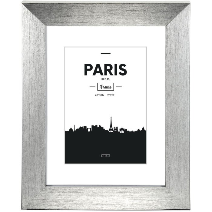 Plastikowa ramka Paris, srebrna, 10 x 15 cm