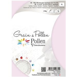 Pakiet 5 kart Grain de Pollen 105x148 amphora Rose Oil