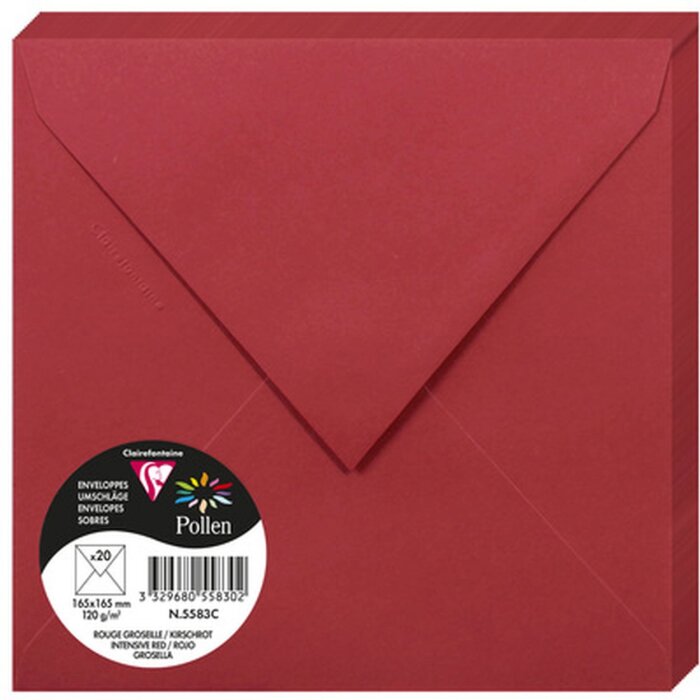 Koperty cherry red 165x165 mm - 5583C