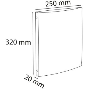 Segregator ringowy z gumką 4 ringi 15mm Iderama - A4 fioletowy