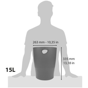 ECOBIN kosz na śmieci myszka szary