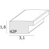 Ramka plastikowa Deknudt S42P jasnobiała 20x20 cm