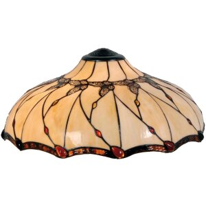 Lampa Tiffany Abażur 51x21 cm beżowy