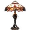 Lampa stołowa Tiffany Ø 41x56 cm w kolorze czerwonym