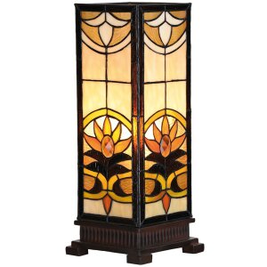 LumiLamp 5LL-5780 Lampa stołowa Tiffany 18x18x45 cm...