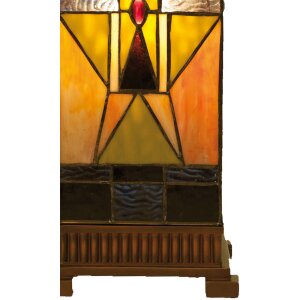 Lampa stołowa Tiffany 18x45 cm brązowa