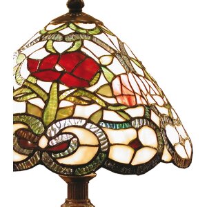 Lampa stołowa Tiffany Ø 32x47 cm w kolorze czerwonym