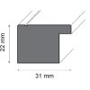 Ramka na zdjęcia Newton 10x15 cm stalowa