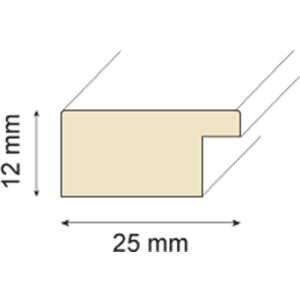 Ramka drewniana MAT 13x18 cm srebrna