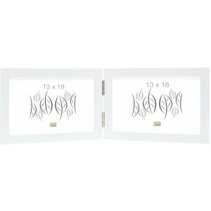 Ramka podwójna drewno białe 10,0 x15,0 cm S68FK...