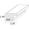 Ramka drewniana S45S czerwona 10,0 x15,0 cm