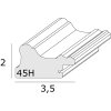 Ramka na zdjęcia S45HF1 biała 15x15 cm