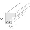 Ramka na zdjęcia czarna S43AK2 drewno 13,0 x13,0 cm