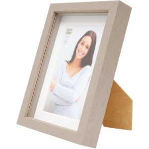 Ramka na zdjęcia z passepartout taupe wood 24,0 x30,0 cm;18,0 x24,0 cm S223K