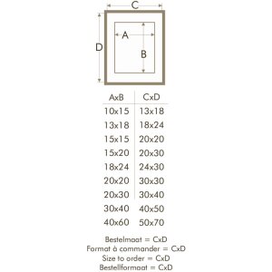 Ramka na zdjęcia z passepartout taupe wood 40,0 x50,0 cm;30,0 x40,0 cm S223K