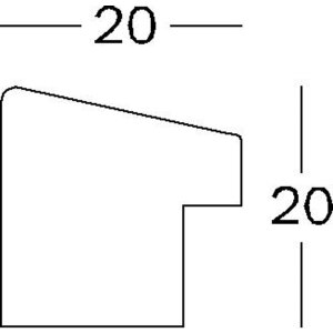 Fiorito rama drewniana 40x60 cm orzech