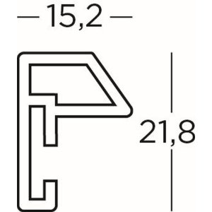 Rama z tworzywa sztucznego Steel Style 10,5x15 cm czarna