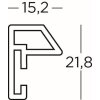 Steel Style Plastic Frame 10,5x15 cm biały