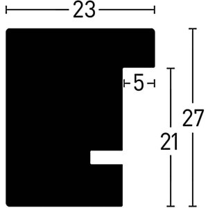 Nielsen Ramka drewniana XL 40x50 cm biała nieprzezroczysta