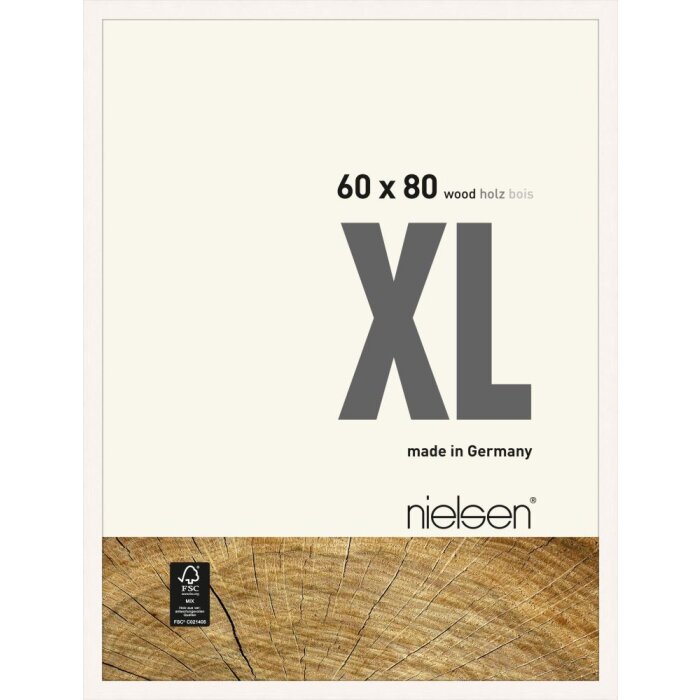 Nielsen Rama drewniana XL 60x80 cm biała nieprzezroczysta