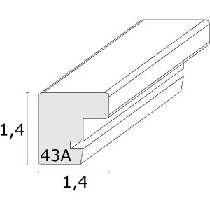 Drewniana ramka S43AK czarno-biała