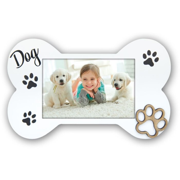 Floyd Dog Photo Frame 10x15 cm biała