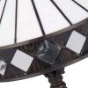 Lampa stołowa Tiffany Clayre & Eef 5LL-5197 - Ø 20x36 cm - E14 - Max. 1x40 Watt biały - czarny