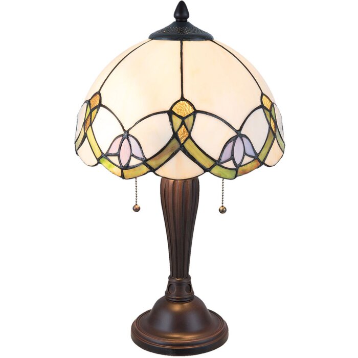 Lampa stołowa Tiffany Clayre & Eef 5LL-5918 - Ø 30x50 cm - E27-max 2x40W multi