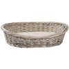 Clayre & Eef 5RO0388 Legowisko dla psa 74x57x19 cm Szary rattan Owalna poduszka dla psa.